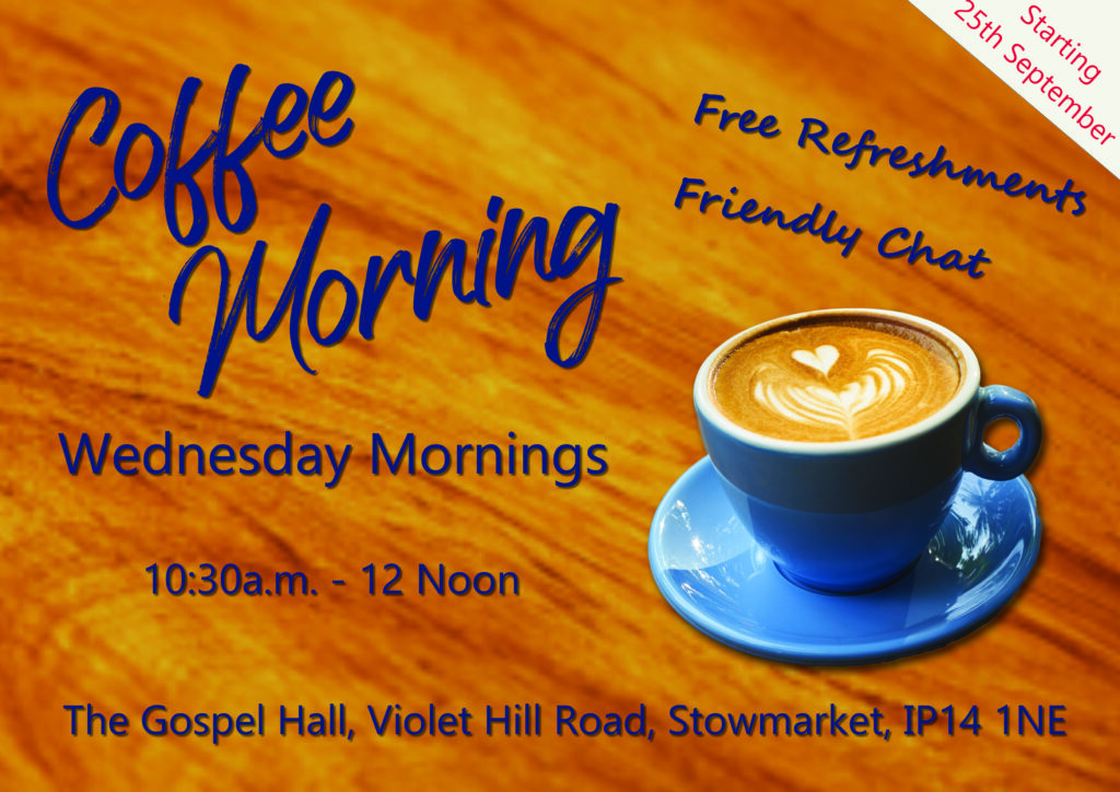 Coffee Morning Wednesdays 10:30am